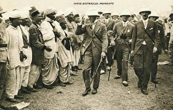The Prince of Wales greeting people at the Poona Races— royal tour of India, 1921–22.
