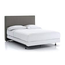Wrapped in a high quality polyester fabric for the headboard and sides, the bed frame exudes class and elegance all round. Flange Queen Headboard Grey Reviews Crate And Barrel