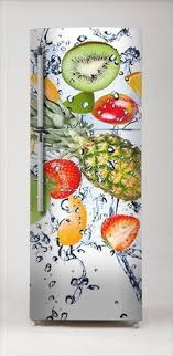 Pocos colores, líneas que parecen dibujadas a mano y poco realismo. Vinilo Fruta Fresca Para Frigorifico Decoracion De Nevera Decoracion De Refrigerador Y Vinilos Nevera