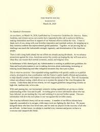 If, for some reason, you opt to send a handwritten letter, be sure to use ink (rather than pencil or another writing instrument) and ensure that it is neat and. Read The Letter From President Trump To America S Governors On Coronavirus The New York Times