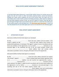 A real estate agent agreement is a lawfully enforceable agreement to buy and sell a particular piece of real estate involving an agent/broker. 11 Free Real Estate Agent Agreement Templates In Pdf Free Premium Templates