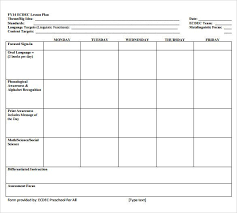 Simple Preschool Lesson Plan Template Inspirational Sample Simple Lesson Plan Template 11 Downlo Lesson Plan Templates Printable Lesson Plans Easy Lesson Plans