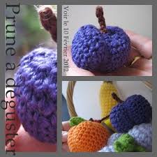 Dinette Prune S A Ramasser Tuto Diy Que Cache Ma Boite A Belette Aliments En Crochet Dinette Fruits En Crochet