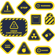 Yellow Warning Signs And Labels 02 Vector Ad Ad Sponsored Signs Vector Labels Warning Warning Signs Graphic Image Layout Template