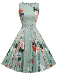 Robot Check Summer Dresses For Women Floral Print Dress Summer Vintage Dresses