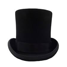 Tall Wool Felt Top Hat With Satin Lining Top Hat Hats Wool Felt