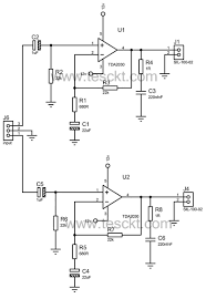 For the demonstration of this 32 watt power amplifier the circuit is constructed on a handmade pcb with the help of the schematic and pcb design files. Tda2030 Stereo Amplifier Circuit Tesckt