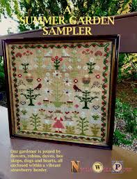 Needlework Press Summer Garden Sampler Counted Cross Stitch Pattern 2019 Nashville Market Release Special Ord Needlework Cross Stitch Samplers Samplers