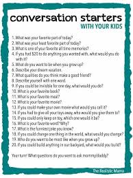 Conversation Starters With Your Child Open Ended Questions That Stop The Yes Or No Answers Conversation Starters For Kids Parenting Hacks Parenting