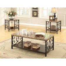 Concord 3 piece coffee & end tables value bundle, walnut. Fleur De Lis Living Lara 3 Piece Coffee Table Set Walmart Com Coffee Table Marble Coffee Table Set 3 Piece Coffee Table Set