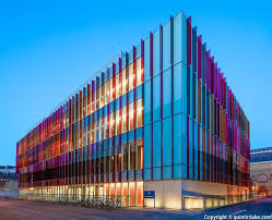 Coloured Glass Fins Of Oxford University Biochemistry Building Oxford Uk Architects Hawkins Brown Built 2008 Building Colour Architecture Building Facade