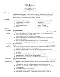Professional Nanny Resume Examples Childcare Livecareer