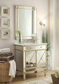 32 inch mirrored gold bathroom vanity