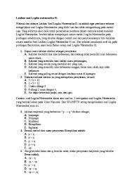 Contoh soal logika matematika dan jawabannya kelas 11. Top Pdf Soal Logika Matematika 123dok Com