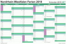 Hier können sie unsere kostenlosen kalender 2021 mit gesetzlichen feiertagen und. Ferien Nordrhein Westfalen 2018 Ferienkalender Ubersicht