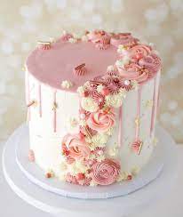 See how we create this rose gold glitter. Rose Gold Birthday Cake The Subtle Brittany May Cakes Facebook