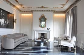 Bold flowers cover the pillow to make a dynamic and beautiful statement. Navy Gold Living Room Ideas Photos Houzz