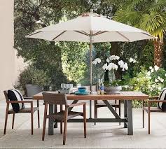 At target, there are a variety of dining sets available in different decor styles to suit your outdoor theme. Gorgeous Pottery Barn Outdoor Dining Tables On Sale For Family Dinners Candie Anderson