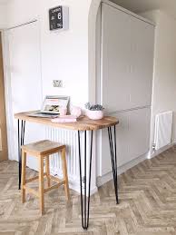 How To Make A Mid Century Inspired Breakfast Bar With Hairpin Legs Breakfast Bar Table Bar Table Pub Table Sets