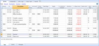 fixed assets register banana accounting software