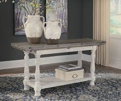 Ashley Havalance Gray White Flip Top Sofa Table In 2020 Top Sofas Sofa Table Living Room Accent Tables