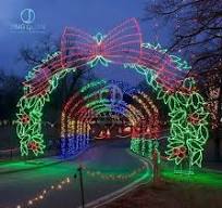 Park Lighting Decors Street Christmas Decorations Giant 3D LED Arch Tunnel  Motif Lights Fantasy Colorful Lighting