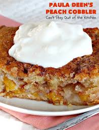 Bisquick Peach Cobbler Recipe Paula Deen Paula Deen S Peach Cobbler Can T Stay Out Of The Kitchen Fabulous Pauladeen Recipe Delicious Cobbler To Make For Peach Recipe Baked Peach Peach Cobbler