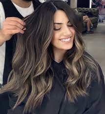 Ash Blonde Highlights On Dark Brunette Dark Hair With Highlights Hair Styles Dark Brown Hair Balayage