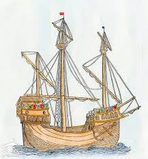 صوره لرسمه ملونه لإحدى السفن الشراعيه من اسطول القائد البحري البرتغالي الفونسو دي البوكيرك التي حاصر فيها عدن ومحاولا احتلاها ف Sailing Ships Sailing Medieval