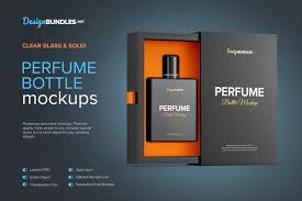 Download Perfume Bottle With Paper Gift Box Mockups