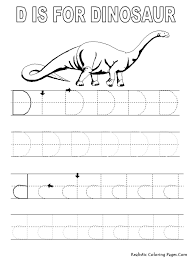 Printable Letters Alphabets Coloring Page Letter D Worksheet Dinosaur Worksheets Letter Worksheets