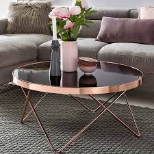 Finebuy Couchtisch Fb45659 Rund 82cm Durchmesser Gestell In Farbe Kupfer Tischplatte Glas Schwarz Online Kaufen Otto Beistelltische Wohnzimmer Glastisch Wohnzimmer Wohnzimmertisch