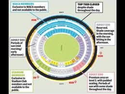 Info details events crowds seating map map satellite accommodation photos news official site more stadiums. Shaded Seats Not For Sale At Australia Vs India Cricket Test Match In Perth Perthnow