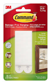 I've used them on our rv to hold up plastic fencing so our dogs can't escape under the rv. 3m Command Large White Picture Hanging Adhesive Strip Holds 7 2kg Pack Of 4 Diy At B Q