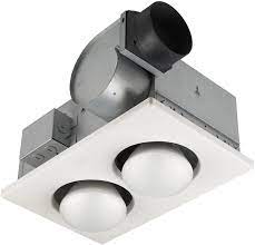 After taking the extremely hot water bath in winter, it is quite painful to step out the shower. Broan Nutone 164 Type Ic Infrared Two Bulb Ceiling Heater With Fan 250 Watt White Bathroom Fans Amazon Com