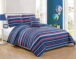See more ideas about bedroom inspirations, bedroom design, home bedroom. Bedspread Set For Boys Teens Stripes Navy Blue Red Light Blue New Full Queen Buy Online In Antigua And Barbuda At Antigua Desertcart Com Productid 100978302