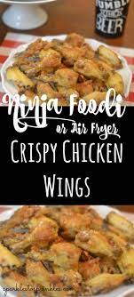 Ninja Foodi Or Air Fryer Crispy Chicken Wings Recipe Chicken Wing Recipes Crispy Chicken Wings Chicken Wings
