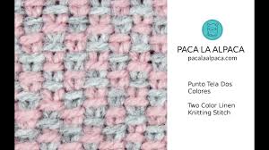 La palabra croché viene del francés antiguo crochet, un diminutivo de croche, que viene a su vez del alemán croc, que significa gancho. Punto Tela Dos Colores 2 Color Linen Knitting Stitch Tejidos De Punto Tiendas De Lanas Puntos