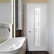 Cairngorm Lightly Grained Pvc Door Linton Style Sandblasted Glass In 2020 White Internal Doors Internal Doors White Panel Doors