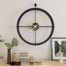 Black And Gold Wall Clock The Golden Circle Clockcanvas In 2020 Vintage Wall Clock Wall Clock Metal Wall Decor