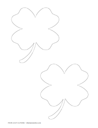 Three leaf clover coloring page st patricks day template. Free Printable Four Leaf Clover Templates Large Small Patterns To Cut Out