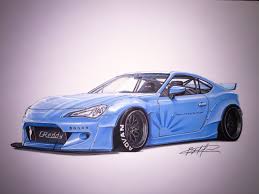 Toyota Gt86 Lb With Rocket Bunny Kit Car Drawings Toyota Gt86 Art Cars