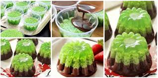 Resep Puding Lumut Pandan Lapis Coklat Manis Legit Resep Dapur Praktis