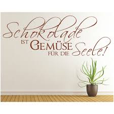 Spruch Wandtattoo Schokolade Gemuse Seele Wandaufkleber Wandsticker Sticker 4 Ebay