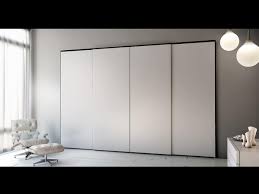 La dotazione standard comprende la cassettiera a tre cassetti, larghezza 90 cm, con guide metalliche a chiusura ammortizzata. Armadio Con 4 Ante Scorrevoli Elegante E Moderno Idfdesign