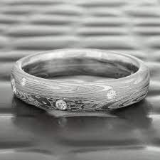 Pin On Damascus Steel Rings And Wedding Bands