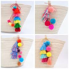 The fur pom pom ball comes with an elastic loop, and you will put the leather strip through the loop and wrap the loop around the strip three times until the pom this pom keychain is my second accessory diy for my bag. 1pc Colorful Tassel Keychain Pompom Charm Pendant Diy Keyring For Key Chain Bag Handmade Car Keychain Gift Creative Key Rings Aliexpress