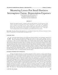 This can allow your business to recover as peter states, business income interruption and extra expense (bii/ee)coverage is designed to be an additional coverage on a property insurance. Pdf Measuring Losses For Small Business Interruption Claims Depreciation Expenses