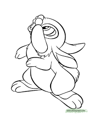 Coloring pages of flower from bambi 2. Thumper Coloring Pages Kidsuki