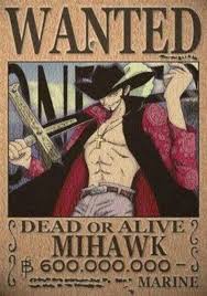 Draculemihawk Mihawk Hawkeyes Shichibukai Onepiece Pirate Pirata Bounty Wanted Poster Anime Manga O Dessin Pokemon Film Japonais Avis De Recherche